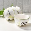 Ceramic Rice Bowls Set of 4, Cute panda Cereal Bowls
