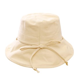 Qchomee Ladies Foldable Shapeable Brim Sun Hat UPF 50+ Bucket Cap Wide Brim Beach Sunhat Travel Holiday Camping Gardening Walking Sun Protection Cap Adjustable Chin Strap Hat (Khaki)