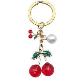 Aavedge Cherry Keychain, Key Chains Women Cute, Cute Keychains, Chrries Key Chains, Keyring, Thanksgiving Christmas Birthday Gifts for Women, Girls Teens, Sisters.