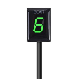 Motorcycle Gear Indicator for Kawasaki ER6N V650 Ninja 300 Z1000SX Moto 1-6 Gear Display ECU Plug LED Digital Display Waterproof(Green)