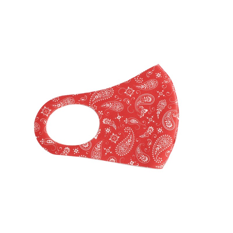 Komonee Face Mask Washable Reusable Red Paisley Dustproof Cloth Mouth