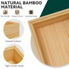 Lixple Bamboo Drawer Organizer, Small Silverware Organizer for Kitchen Drawer,