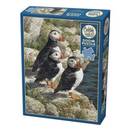 cobble hill Rompecabezas Puffins En Rocas 500 Pz Cobble Hill Naturaleza Frailecillos Pinguinos