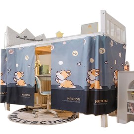Navhao 2 Panels,Bottom Bunk Bed Curtains Cloth Bed Canopy Students Curtain Shading Nets for Single Bed