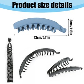 6Pcs Large Banana Hair Clips for Thin Hair,Vintage Hair Clip Combs,Non-slip Banana Clips Hair Barrettes Accessories for Women Girl Straight Curly