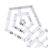 HJ Cutting Ruler, Sewing Ruler, Pentagon, Multi Ruler, Transparent Acrylic