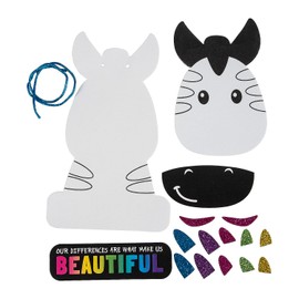 Rainbow Zebra Sign Craft Kit, Makes 12