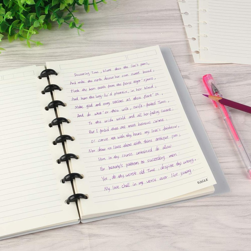 Eagle Discbound Planner Refill Paper, 8-Hole Punched, 60 Sheets, Both