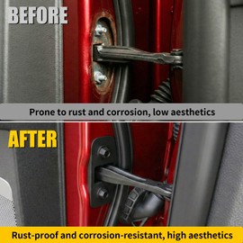 Maxzina Car Door Stopper Cover Compatible with 2021-2025 2026 Ford F150 Side Door Hinge Waterproof Protective Cap TPE Rustproof Latch Screw Protection Shield Front & Rear 2024 F-150 Accessories (4PCS)