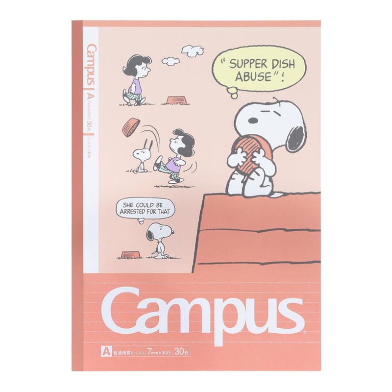 Sunstar Stationery S2691655 Snoopy Notebook, Campus Note Dot, Snoopy