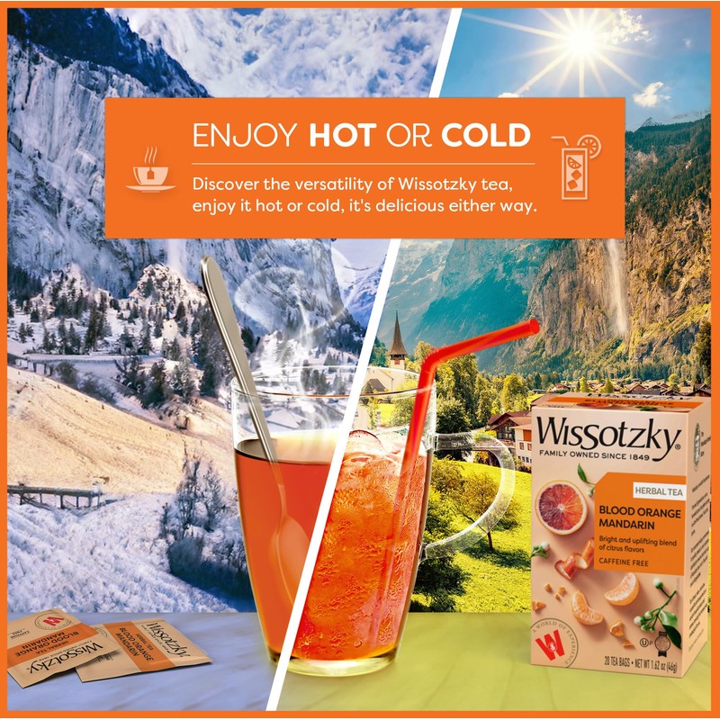 Wissotzky Blood Orange Mandarin Herbal Tea (3 Pack - 60