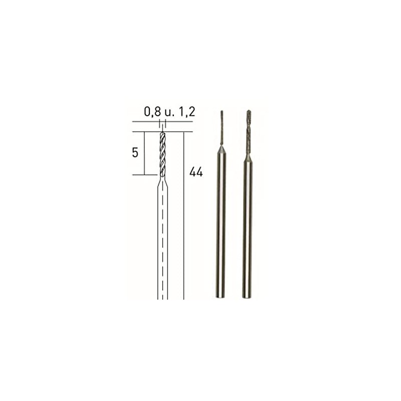 Proxxon 28255 Diamond twist drills 2 pcs., 1/32" + 3/64"