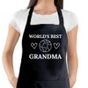Second Ave Women's World's Best Grandma Black Apron Baking Cooking