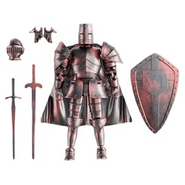EWAIDI Medieval Action Figures,Knight Armor Action Figure,Multi-Jointed Movable Robot Mannequin T13,Dummy 13 Action Figure(Assembly Required) (C-Red)