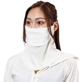 [Preime] Face Cover, Sun Protection, UV Protection, For Those Who Do Not Want To Burn, 98.9% UV Reduction, Mask, Face Mask, Sun Protection, white