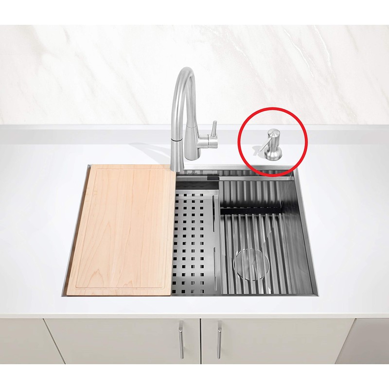 ZUHNE Built In Soap Dispenser Pump for Kitchen Sink, Top
