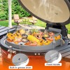 Skyflame Round Griddle with Grease Drain and Handle, 18.5" Flat