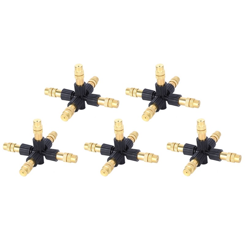 5Pcs G1/2 DN15 Copper Adjustable Misting Sprayer Nozzle Garden Irrigation