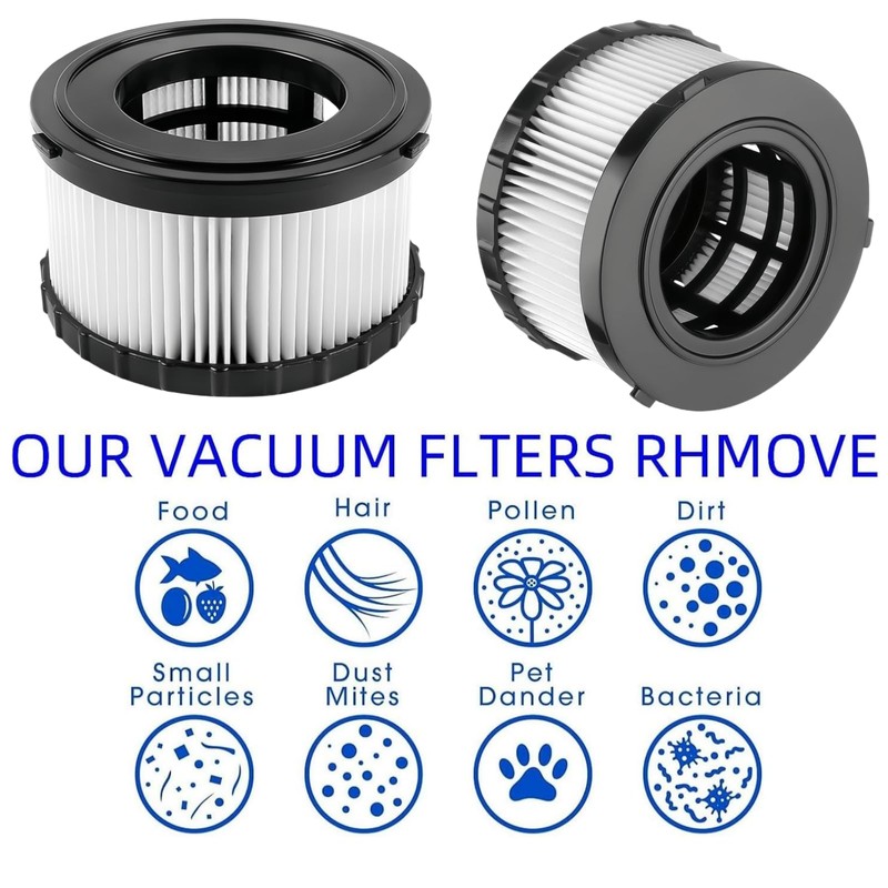 6 Pack DC5151H Replacement HEPA Filter Compatible with DEWALT DC5151H