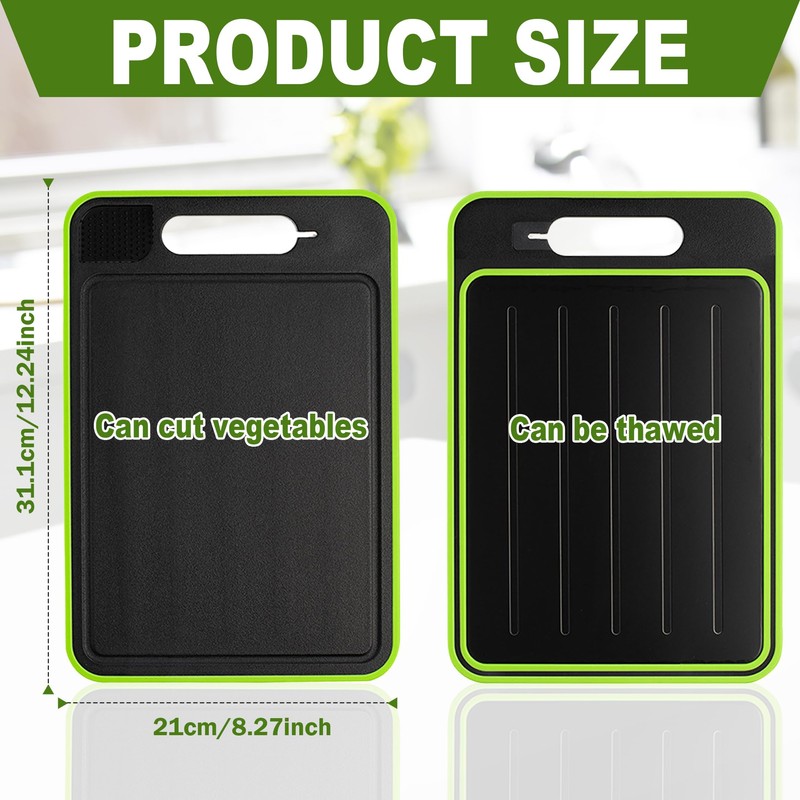 4 in 1 Defrosting Board, Plastic Thaw Cutting Boards, Miracle