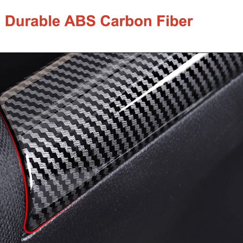 3PCS Carbon Fiber Texture Central Side Dashboard Air Vent AC