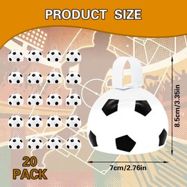 20 Pcs Football Cowbells, 3 Inch Metal Sports Cowbells Bulk with Handle, Novelty Hand Percussion Noise Makers for Sporting Events Football Games Party Favor Supplies