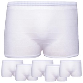 Disposable Hospital Underwear [5 Pack] Knit Mesh Underpants for Postpartum, Recovery, Incontinence, Maternity - High Waisted, Soft, Stretchy, Breathable Undergarments - Washable Multiple Times (M/L)