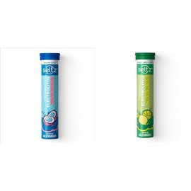SELTZ Kit Electrolitos Tableta Efervescente, Sabores coco más lima limón, 26 Tabletas, 2 Pack                                                         