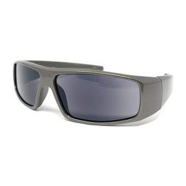 The Unisex Wrap Around Terminator Sports Wrap Style Sun Reader Reading Sunglasses + 1.25 (2 Dark Silver)