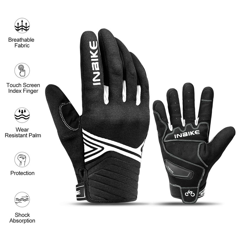 INBIKE Breathable Mesh Motorcycle Gloves Touchscreen With TPR Palm Pad