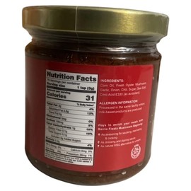 Barrio Fiesta Spicy Mushroom Bagoong, Sauteed Mushroom Paste, 8.1 oz Glass Jar
