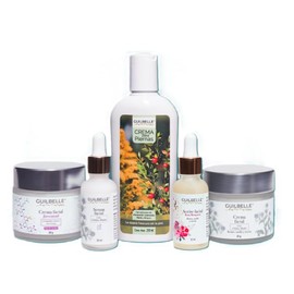 Kit Guilbelle 5 productos: Crema y Sérum célula madre + Aceite Rosa Mosqueta + C facial juventud + C para piernas