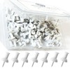 NEDBLUE White Push Pins - 120 Drawing Pins with Storage