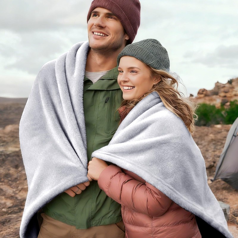 NovaSunrise 3-Pack Fleece Throw Blankets 50x60, 300GSM Soft Flannel Plush