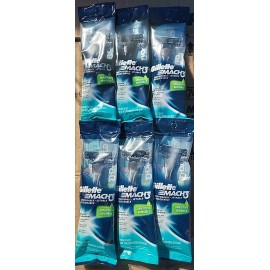 Gillette (6) Gillette Mach 3 Sensitive Disposable Razors with Lubrastrip New Mach3