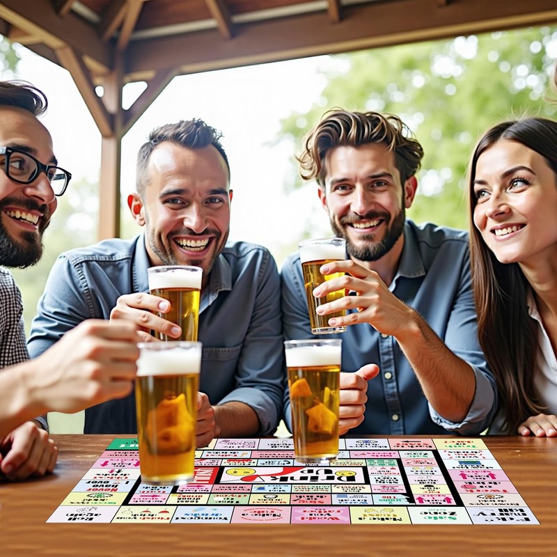 gzaymng Drinking Board Games for Adults, Leather Mat Drinking Board