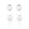 Lightweight Drop Dangle Earrings for Women Silver Three Layers Round