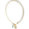 Jessica Simpson Womens Triple Charm Necklace 17" - Gold-Tone Necklace