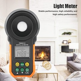 Akozon Luxómetro Digital PM6612, Medidor de Lux Pruebas Ambientales Iluminómetro Alta Precisión Hasta 200.000 Lux Compacto y Multifuncional (PM6612)