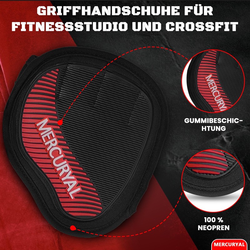 MERCURYAL Pack of 2 Fitness Grip Pads, Grip Pads for