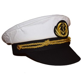 Kolacoo 2 PC Admiral Captain and Mate Yacht Hat Couple Embroidery Anchor Boat Mariner Nautical Party Hats (Set 1)