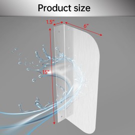 2Pcs 15" x 6" Stainless Steel Side Splash Guard - Wall Mount Splash Guard with Screws,Splash Sink Splash Protector for Kitchen Restaurant