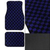 Generic 4PCS UNIVERSAL CHECKERED STYLE BLUE Fabric Car Floor Mats