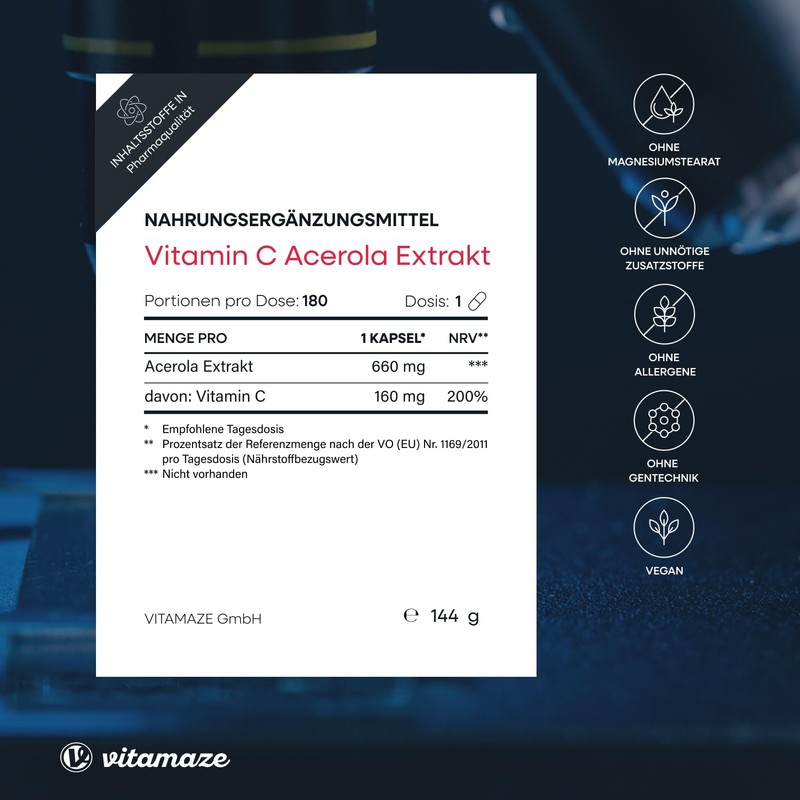 Vitamin C High Dose 160 mg Natural from 660 mg