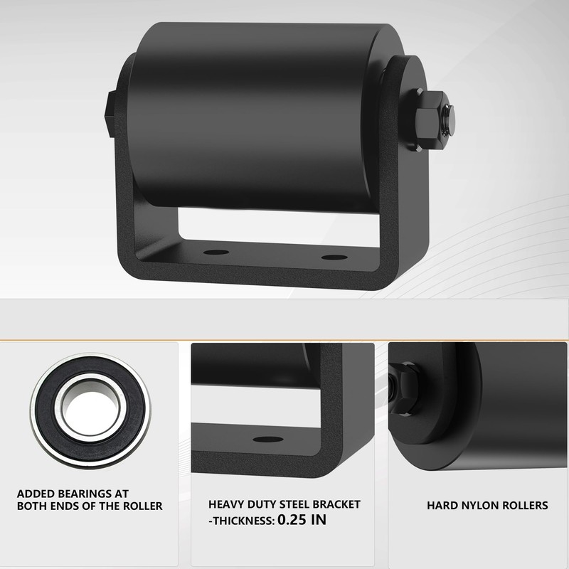 Sdstone 2Pack Slide Gate Guide Roller with C Post Welded