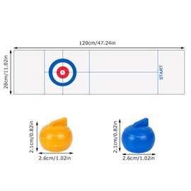 Tabletop Curling Game, Afenau 120 * 28cm Shuffleboard Table with 8 Balls, Portable Table Top Curling Game, Fun Table Top Games for Kids and Adults for Family Party Home Travel