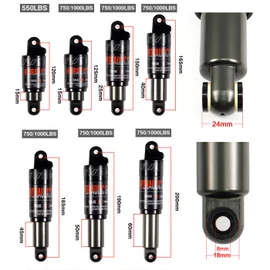 CNCLOL Mountain Bike Rear Shock 120mm/125mm/150mm/165mm/185mm/190mm/200mm,Bicycle Shock Absorber- Hydraulic Rear Suspension Shock for Mtb/Mtn/ebike/Dmn.
