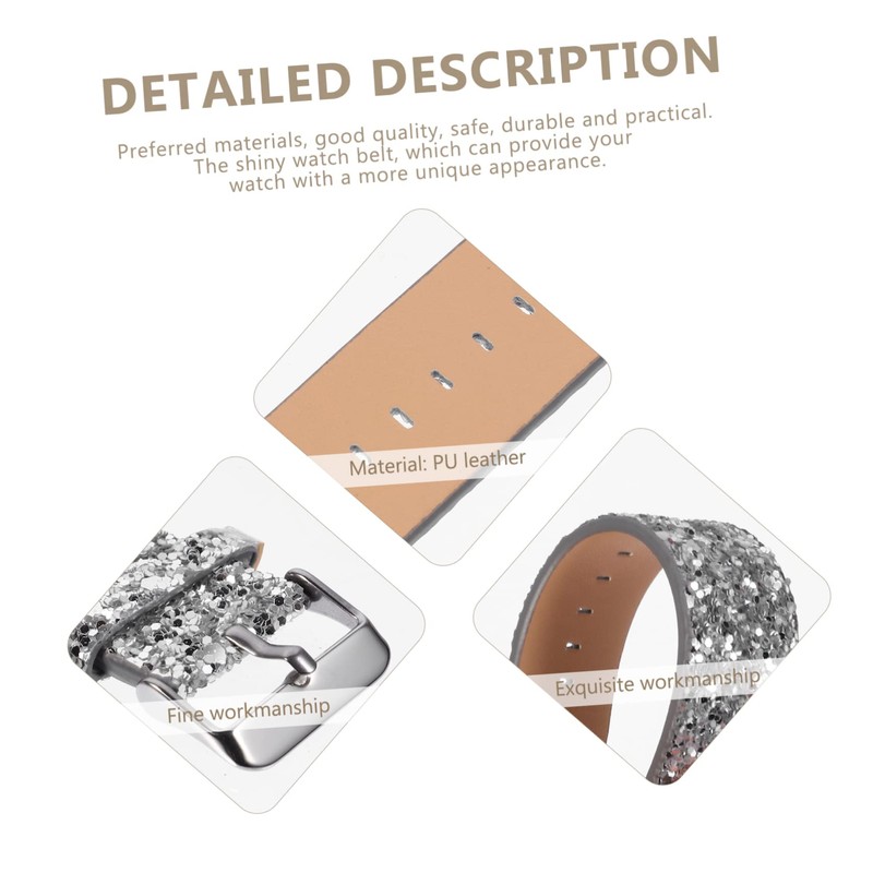 Gatuida 1pc Unique Shiny Wrist Watch Band Replacement for Watch