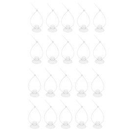 CAPASTEC Aquarium Suction Cups, Clear Suction Cups with 30 Zip Ties, Suction Cups Airline Tubing Holder, Aquarium Sucker Fish Tank Accessories, 0.98", 1 Set