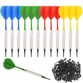 Helonge Soft Dart, 12 Pcs Dart with Plastic Soft Tip Points for Dartboard